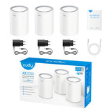Cudy ax3000 2,5g mesh Wi-Fi 6 system (3 sztuki) router mesh (biały)