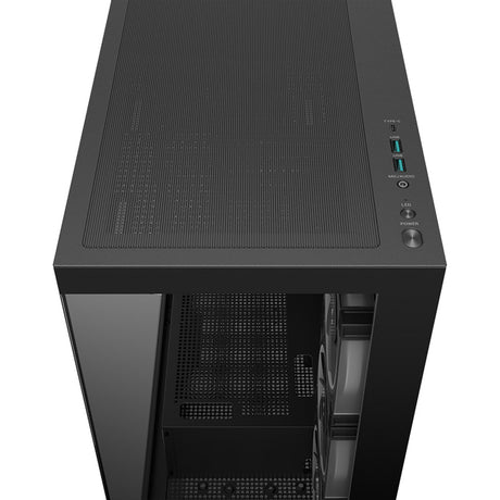 Obudowa midi tower Deepcool CG580 4f v2 (czarna | 2x USB-A | 1x USB-C | RGB | szkło hartowane)