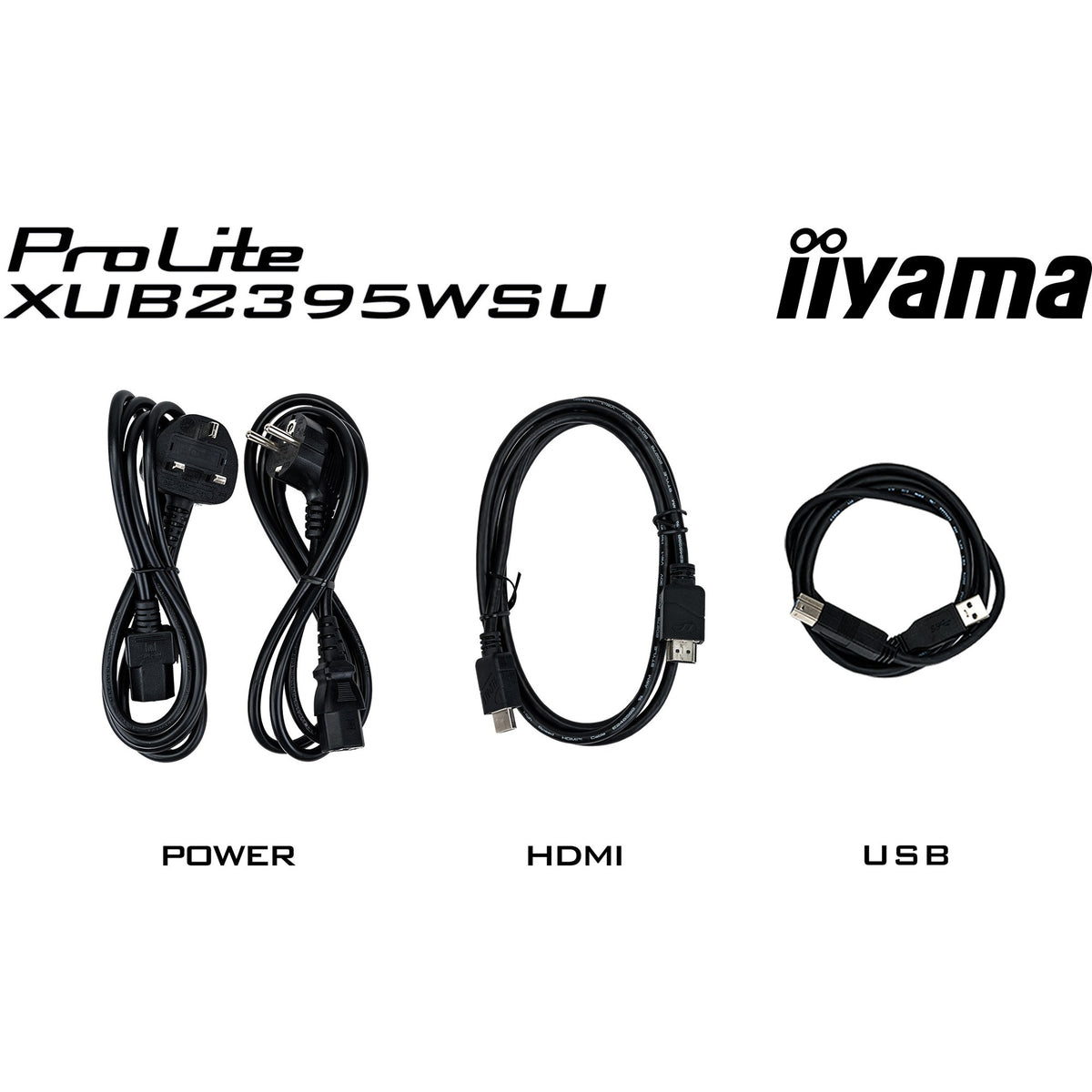 Monitor Iiyama prolite xub2395wsu-b5 22,5 (czarny, HDMI, Display Port, VGA, 2x USB-A, USB-B)