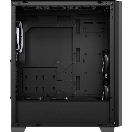 Sharkoon vs9 rgb czarna obudowa midi tower (czarna | 2x usb-a | 1x usb-c | rgb | szkło hartowane)