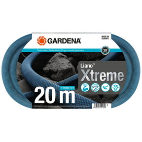 Wąż tekstylny Gardena liano xtreme 19 mm (3 4”), 20 m (ciemnoszary pomarańczowy)