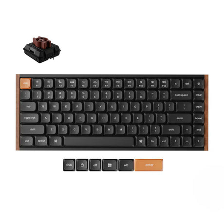 Keychron k3 max se qmk bezprzewodowa, niestandardowa klawiatura mechaniczna (czarna, układ amerykański (qwerty), mleczny pom brown, 75%, rgb, hot swap, 2,4 ghz | bluetooth 5.3 | usb-c)