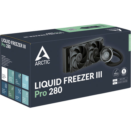 Chłodzenie wodne Arctic Liquid Freezer III Pro 280 (czarne, 4-pinowe złącze wentylatora PWM)