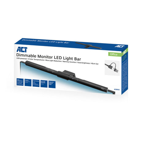 Monitor z możliwością przyciemniania Act Connect Listwa świetlna LED Listwa LED (czarna, zasilana przez USB, 3000k-6500k)