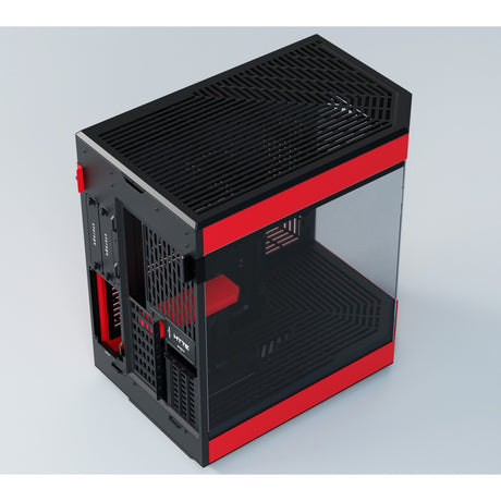 Obudowa Midi Tower Hyte Y60 (czerwony czarny | 3x USB-A | szkło hartowane)