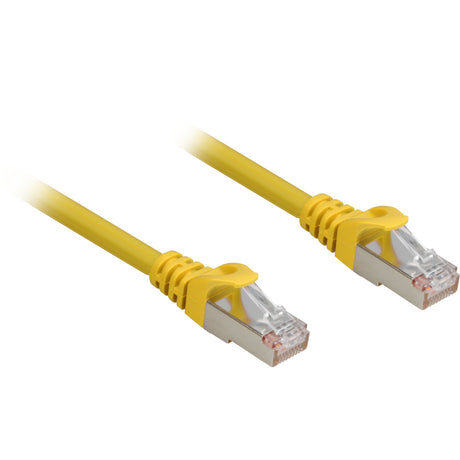 Kabel sieciowy Sharkoon SFTP, RJ-45 kat. 6a (żółty, 0,25 m, bezhalogenowy)