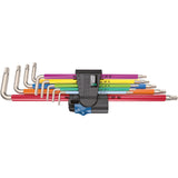 Zestaw kluczy sześciokątnych Wera torx 3967 9 tx sxl wielokolorowy hf nierdzewny 1 (9-częściowy, torx t8 do t40)