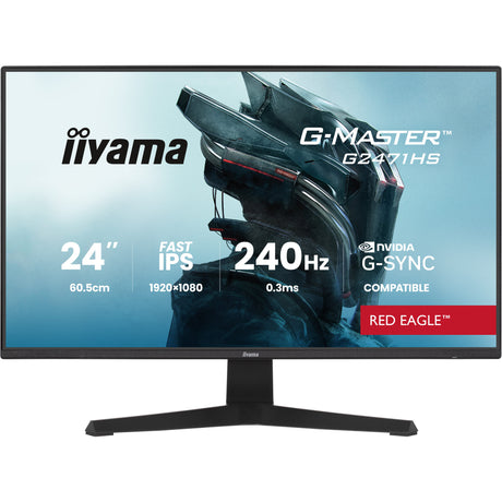 Monitor do gier Iiyama g-master red eagle g2471hs-b1 23.8 (czarny, 2x HDMI, Display Port, 240 Hz)
