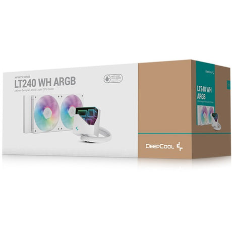 Chłodzenie wodne Deepcool lt240 argb (białe, 4-pinowe złącze wentylatora pwm)