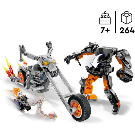 Lego Marvel — zabawka konstrukcyjna-mech-motocykl Ghost Rider (76245)