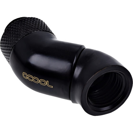 Adapter kątowy Alphacool eiszapfen z podwójnym przyłączem 45 stopni (czarny)