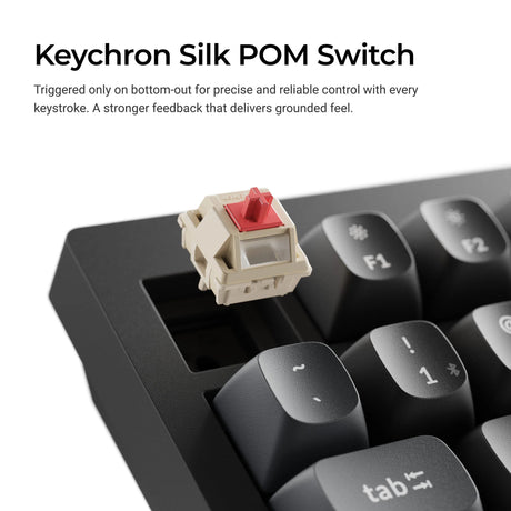 Bezprzewodowa, niestandardowa klawiatura mechaniczna Keychron v3 ultra 8k (czarna, układ amerykański (qwerty), jedwabny pom brązowy, 80% (tkl), rgb, hot swap, 2,4 GHz | bluetooth 5.3 | usb-c)