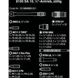 Zestaw grzechotek Wera 8100 sa 10 Zyklop 1 4