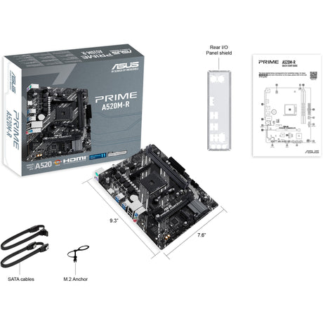 Płyta główna Asus Prime A520M-R z gniazdem AM4 (RAID, GB-LAN, dźwięk, µATX)