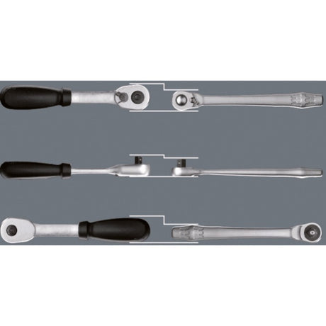 Zestaw grzechotek Wera 8100 sa 11 Zyklop Metal, 28-częściowy zestaw narzędzi (zapadka przełączająca, napęd 1 4)