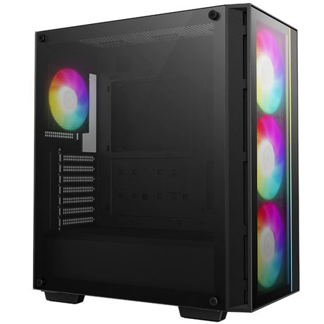 Obudowa Midi Tower Deepcool Matrexx 55 V4 C (czarna | 1x USB-A | 1x USB-C | RGB | Okno)