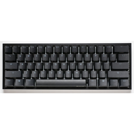 Mechaniczna klawiatura do gier Ducky one 2 pro mini classic rgb (czarna, układ amerykański (qwerty), wiśnia mx speed srebrna, 60%, dioda rgb, double-shot pbt, mechanika szarlatanu)