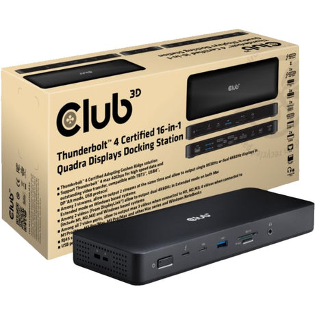 Club 3d Thunderbolt 4, quadra 16 w 1 wyświetla stację dokującą
