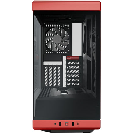 Obudowa Midi Tower Hyte Y40 (czerwony czarny | 2x USB-A | 1x USB-C | szkło hartowane)