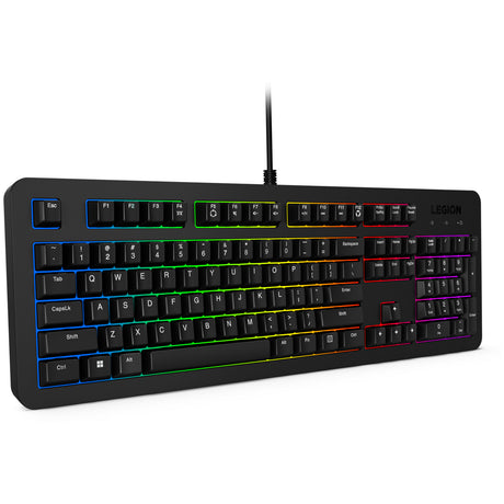 Klawiatura do gier Lenovo legion k310 rgb (czarna, układ us (qwerty), membrana, 100%, przełącznik membranowy, rgb, usb)