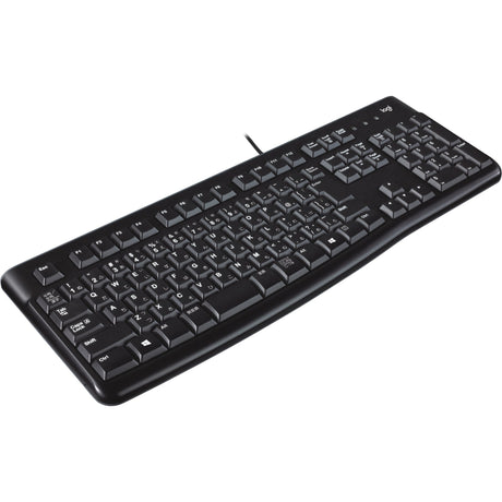 Klawiatura Logitech K120 dla biznesu (czarna, układ EU (QWERTY), gumowa kopułka, 100%)