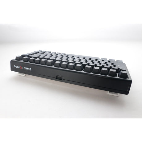 Ducky rzutowany tinker 75 z qmk przez klawiaturę mechaniczną rgb (czarny, układ amerykański (qwerty), wiśniowy mx niebieski, 75%, diody led rgb, podwójny strzał pbt, możliwość wymiany podczas pracy, mocowanie uszczelki)