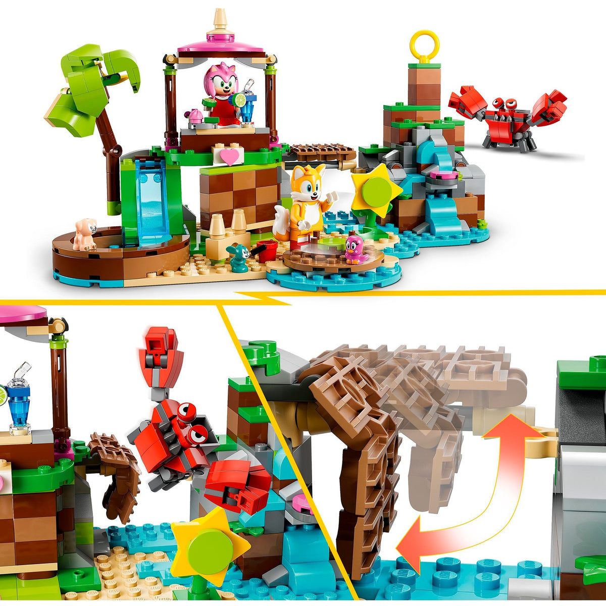 Lego Sonic the Hedgehog - zabawka konstrukcyjna na wyspie schroniska dla zwierząt Amy (76992)