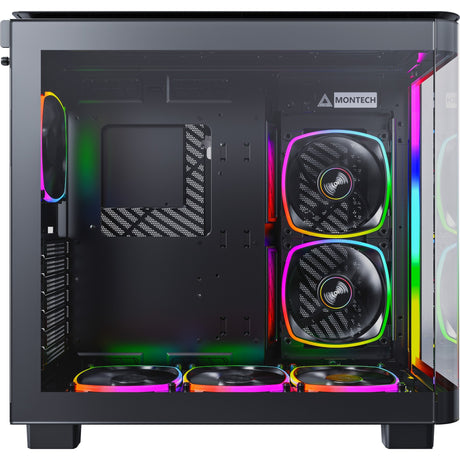 Obudowa midi tower Montech king 95 pro (czarna | 2x USB-A | 1x USB-C | RGB | szkło hartowane)