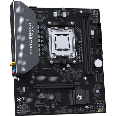 Płyta główna Maxsun MS-Challenger B850M Plus WiFi Socket AM5 (czarna, RAID, GB-LAN, WLAN, BT, Sound, µATX)