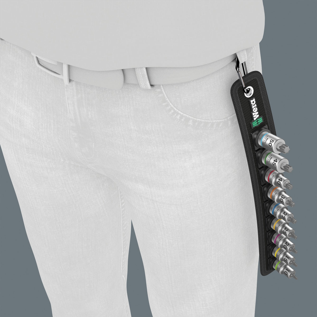 Wera pas b 3 zestaw nasadek torx® hf zyklop bitów klucz nasadowy torx (czarny srebrny, z funkcją przytrzymywania, napęd 3 8, 9-częściowy)