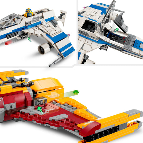 Lego star wars - nowa republika e-wing kontra myśliwiec Shin Hati's Starfighter (75364)