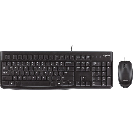 Zestaw stacjonarny Logitech mk120 (czarny, układ UE (qwerty), gumowa kopułka)
