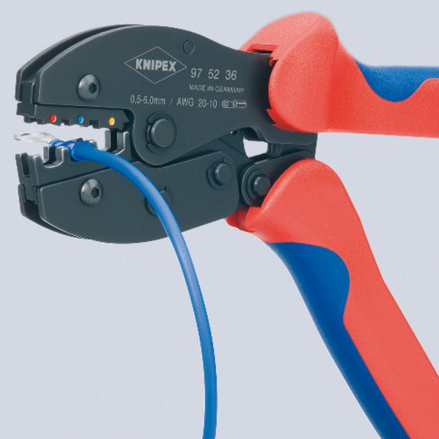 Szczypce do zaciskania precyzyjnego Knipex 975236 (czerwony niebieski)