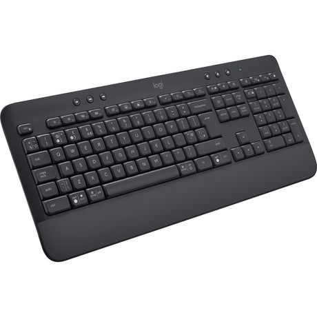 Komfortowa bezprzewodowa klawiatura Logitech K650 (grafit, układ USA-International (QWERTY), 100%)