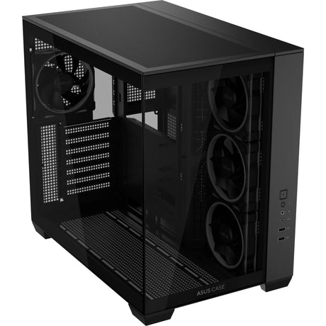 Obudowa midi tower Asus a32 plus (czarna | 2x USB-A | 1x USB-C | RGB | szkło hartowane)