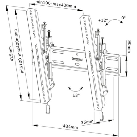 Neomounts wybierz uchwyt ścienny do telewizora wl35s-850bl14 (czarny)