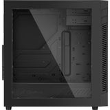 Obudowa midi tower Sharkoon s25-w (czarna | 2x USB-A | okienko)