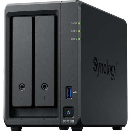 Stacja dyskowa Synology ds725+ nas (czarna, 2x LAN, USB-A 3.2 (5 Gbit s))