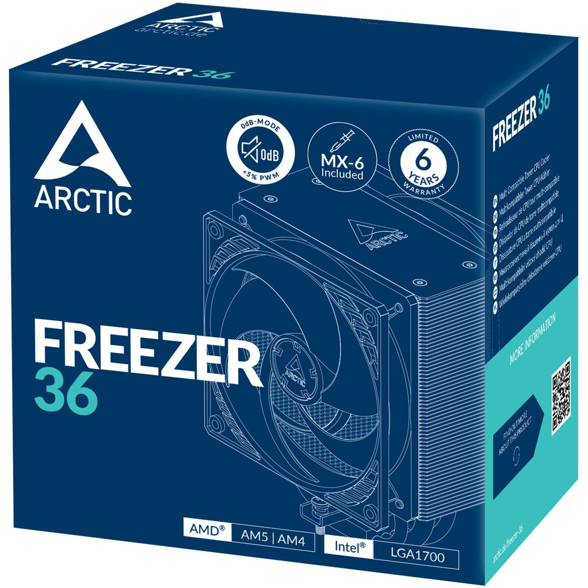 Chłodnica procesora Arctic Zamrażarka 36 (aluminium, 4-pin PWM)