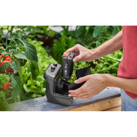 Akumulatorowa pompa deszczowa Gardena 2400 Comfortautomatic 18 V p4a, gotowy do użycia zestaw zawiera. akumulator i ładowarka (ciemnoszary czarny, 14605-20 | pompa | akumulator | ładowarka | rurka i złącze)