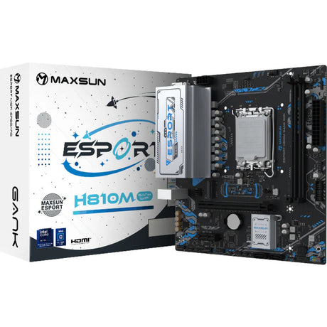 Płyta główna Maxsun MS-Challenger H810M 2.5G Socket 1851 (czarna, 2,5 GB-LAN, dźwięk, µATX)