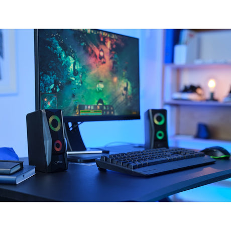Zestaw głośników Trust GXT 606 JAVV RGB z podświetleniem 2.0 Głośnik do komputera (czarny)
