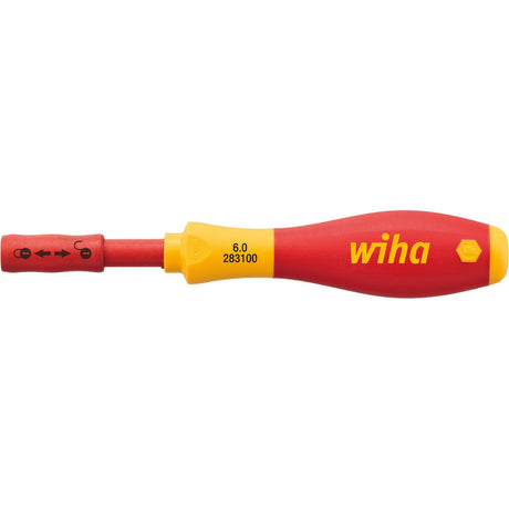 Wkrętak Wiha z uchwytem na bity miękkie wykończenie elektryczny slimvario (czerwony żółty)