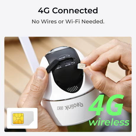 Kamera bezpieczeństwa Reolink G440 + panel słoneczny 2 (biała, 4k, 8mp, 4G LTE, w tym panel słoneczny 2 + karta micro SD 64 GB)