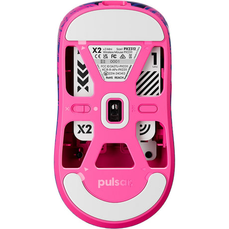 Mini bezprzewodowa mysz do gier Pulsar x2 v3 - edycja prx (liliowa, 32000 dpi)