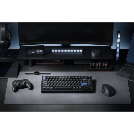 Keychron q1 he 8k klawiatura z przełącznikiem magnetycznym (czarna, układ amerykański (qwerty), ultraszybka limetka, 75%, rgb, hot swap, 8k)