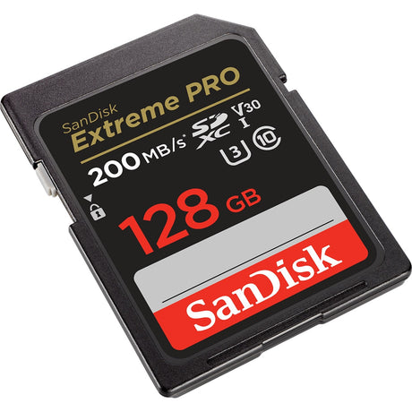 Karta pamięci Sandisk Extreme Pro 128 GB SDXC (czarna, UHS-I, Class 10, U3, V30)