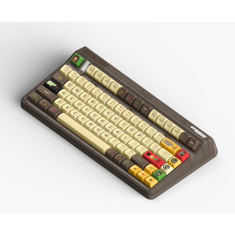 Bezprzewodowa klawiatura mechaniczna Iqunix og80 happy ape (czarna, układ amerykański (qwerty), iqunix moonstone, 80% (tkl), diody rgb, możliwość wymiany podczas pracy, pbt, 2,4 ghz | bluetooth 5.1 | usb-c)