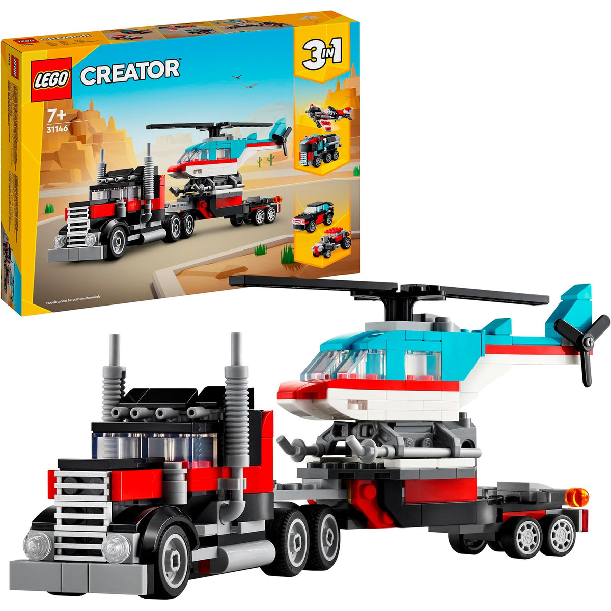 Lego Creator Ciężarówka 3w1 z helikopterem - 31146
