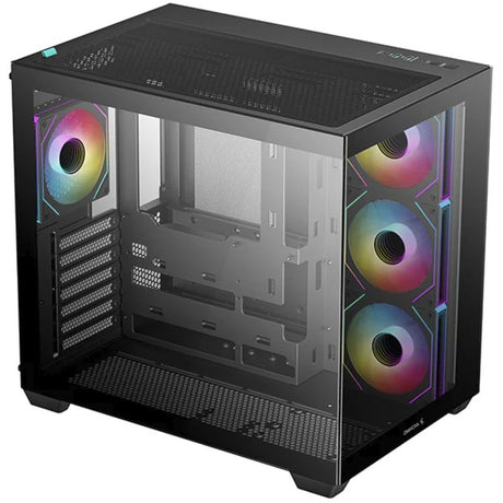 Obudowa midi tower Deepcool CG530 4f (czarna | 2x USB-A | 1x USB-C | RGB | szkło hartowane)
